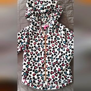Penelope Mack printed zipper fleece. 4T